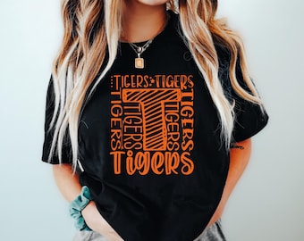 Tigers Shirt, Preppy Tigers Shirt, Tigers Spirit Shirt, Tigers Football, Tiger Mascot Shirt, Tigers Fan Shirt, Tigers School Spirit Tee