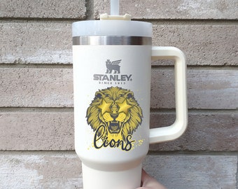 Lions Sticker, Preppy Lions Sticker, Lions Decal, Lions Mascot Decal, Lions Spirit Sticker, Lions Laptop Sticker, Sticker for Lions Fan