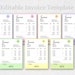 Printable Invoice Template, Simple Invoice Template, Invoice Tracker ...