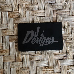 Sleek Custom Engraved Black Aluminum Business Cards - Personalized Networking Essential | Tailored Impressions for Professionals
