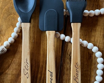 Silicone Kitchen Utensil Set (3) | Kitchen Utensil Set | Kitchenware | Housewarming Gift | Kitchen Decor | Silicone Utensils