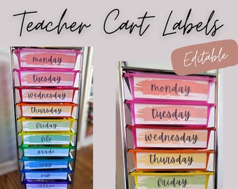 Craft Cart Labels | Teacher Labels | Classroom Labels | Teacher Trolley | 10 Drawer Cart Labels | Teacher Printable | Digital Download