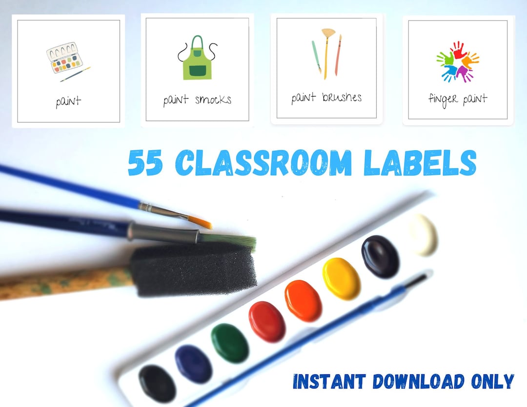 Craft Storage Labels Classroom Organization Labels Preschool Labels Kid