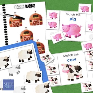 Farm Themed Errorless Learning Work Task Boxes & Activities for Early Education Special Education