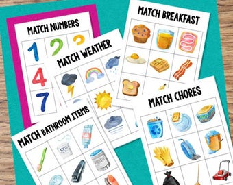25 Easy Prep Anytime Matching Life Skills File Folders for Special Education