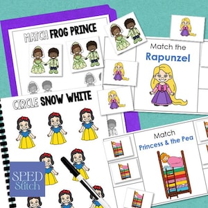 Fairy Tale Errorless Learning Activities: Special Education Task Box (Digital Download)