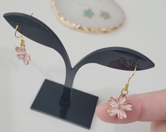 Spring Flowers Earrings, Sakura, Cherry Blossom, Blue Flower, Cute Everyday Accessary