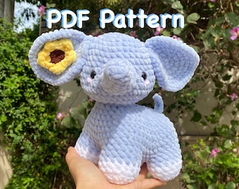 MOTIF PDF AU CROCHET : Éléphant