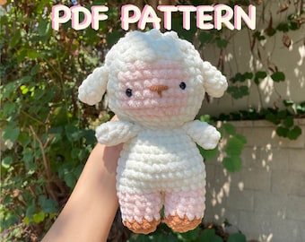 PATRON PDF AU CROCHET : Agneau au crochet