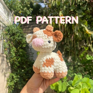 CROCHET PDF PATTERN: Mini Cow