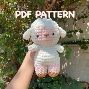 CROCHET PDF PATTERN: Crochet baby lamb