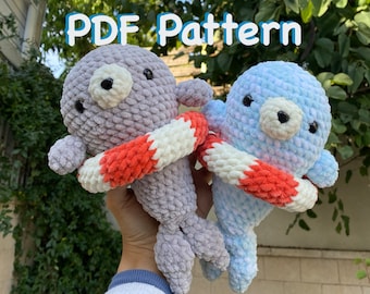 Crochet Swimming Seal (Seal + Floaty)  PATTERN