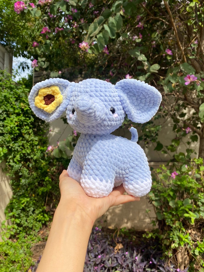 CROCHET PDF PATTERN: Elephant zdjęcie 2