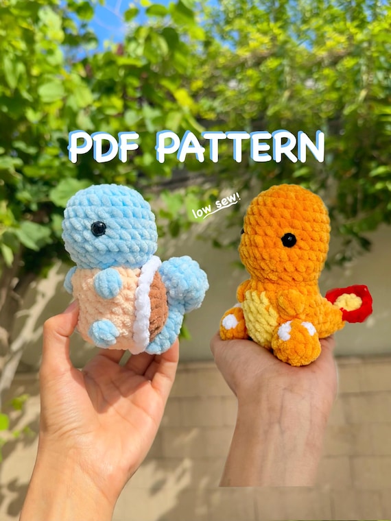 Mini Low Sew Crochet Patterns Inspired By Squirtle
