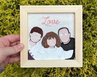 Custom Hand Embroidery Portrait, Embroidery Portrait, Minimalist Portrait, Picture to Embroidery, Custom Portrait Gift, Wedding, Anniversary