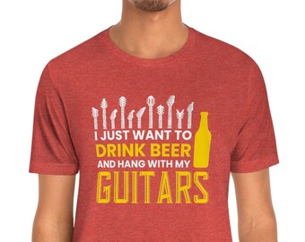 Drink Beer & Guitars T-Shirt: Funny Guitar Lover Tee