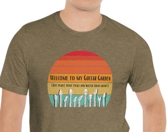 Welcome To My Guitar Garden T-Shirt: Funny Guitar Player Tee