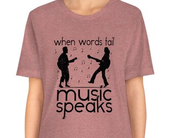 Music Speaks T-Shirt: Guitar Player, Music Lover Tee