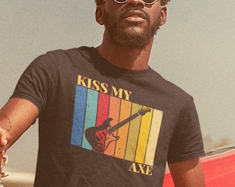 Vintage Guitar Shirt: Retro Rock & Roll Birthday Gift, Custom Birth Year