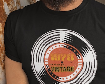 Retro Vinyl Birthday T-Shirt: Personalized Milestone Gift
