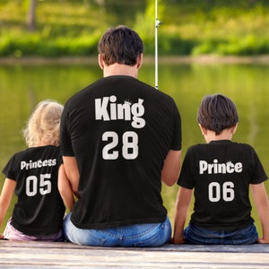 Matching family shirt king queen prince princess tshirt Mother Daughter T-Shirt Best Gift for family Tee baby mom dad son matching t shirt