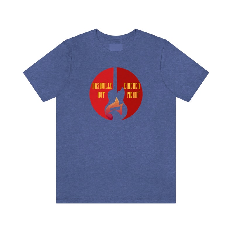 Retro Nashville Hot Chicken Guitar T-Shirt: Vintage Music Tee 画像 8