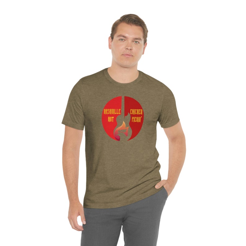 Retro Nashville Hot Chicken Guitar T-Shirt: Vintage Music Tee 画像 6