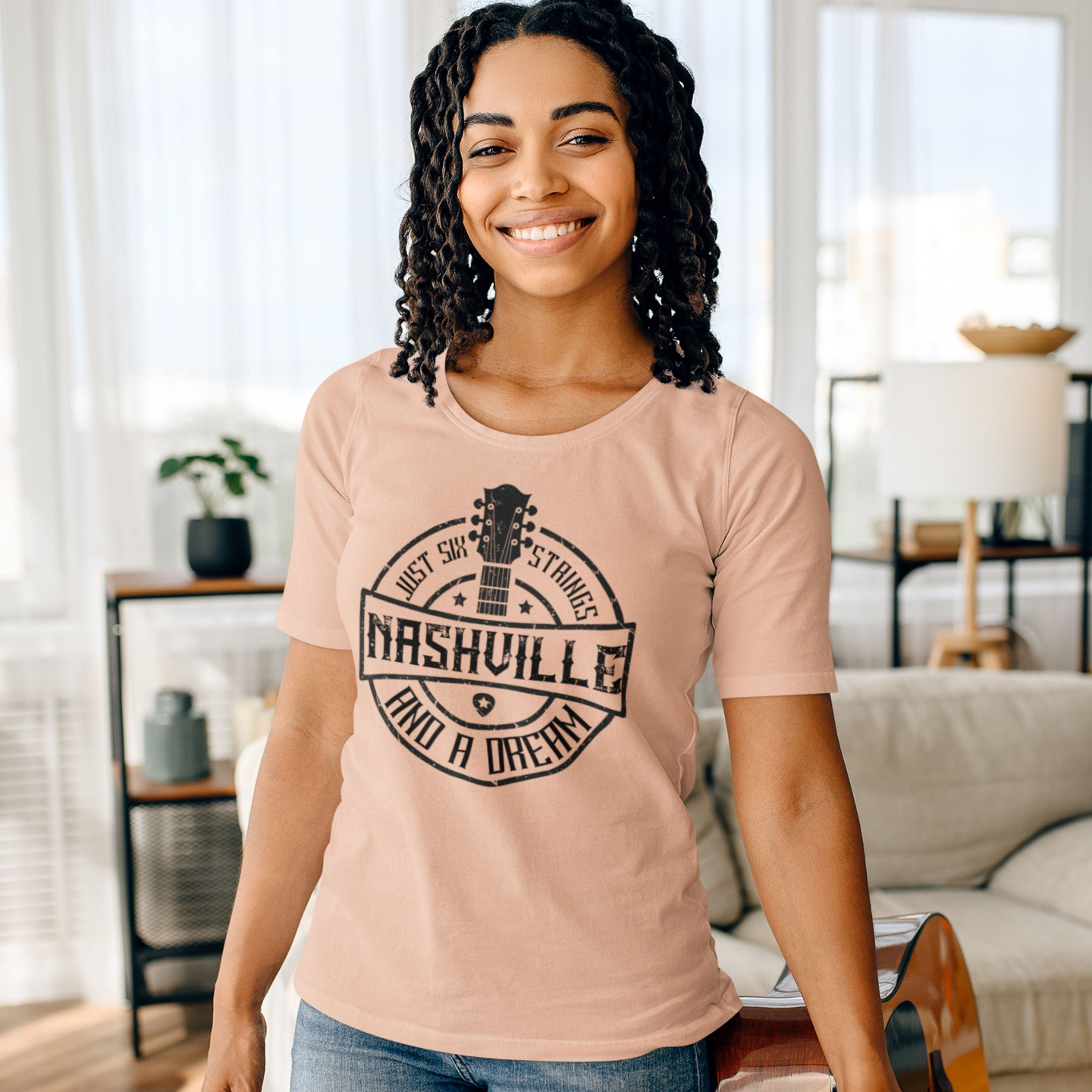Nashville Six Strings and a Dream Guitar T-shirt, Country