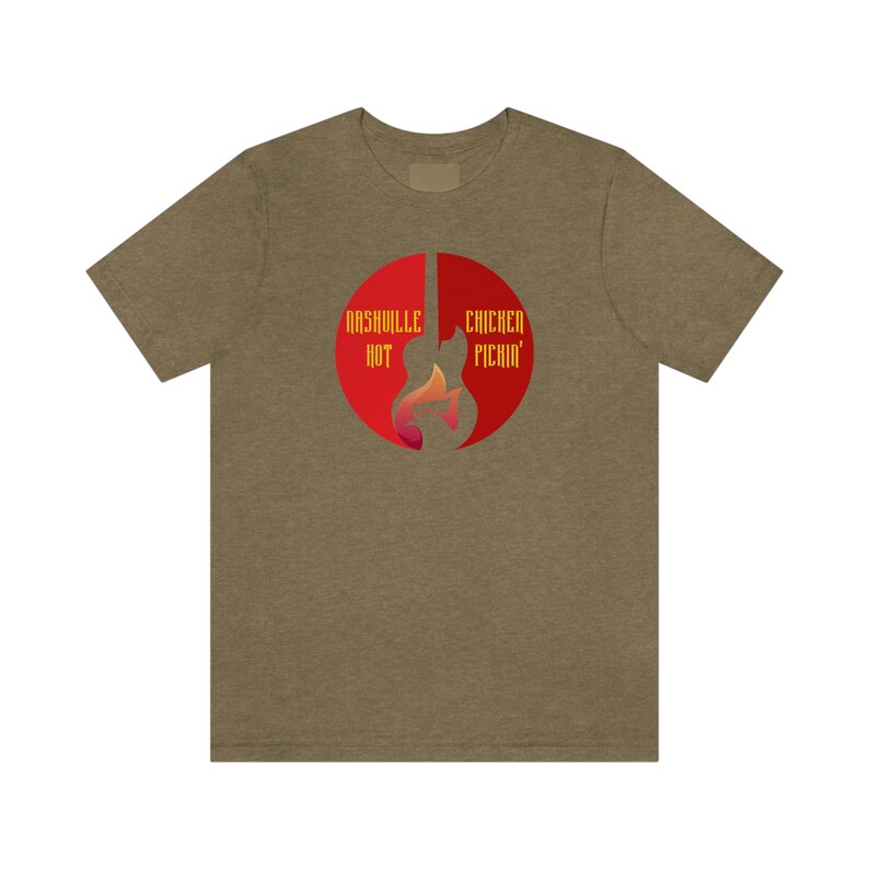 Retro Nashville Hot Chicken Guitar T-Shirt: Vintage Music Tee 画像 4