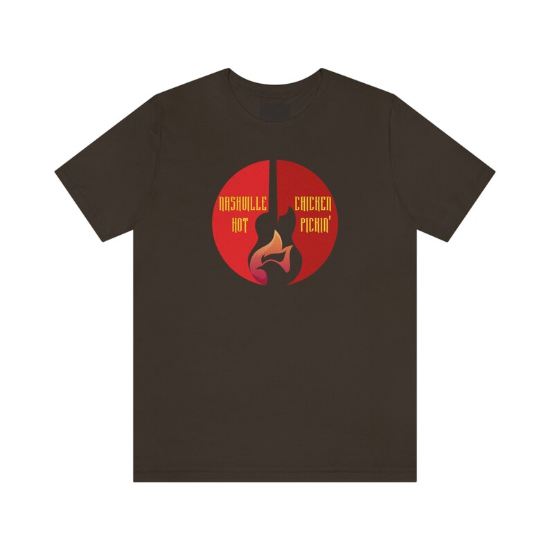 Retro Nashville Hot Chicken Guitar T-Shirt: Vintage Music Tee 画像 10