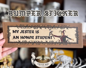 Medieval Jester Honor Student | Bumper Sticker