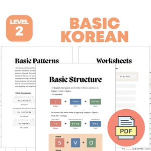 Grundlegende koreanische druckbare Arbeitsblätter | Englische Sprache | koreanische Studie | Lerne Türkisch | koreanische Wörter | Koreanische Sätze Muster | Grammatik des koreanischen