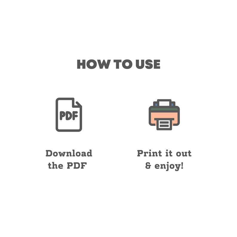 Peut inclure: Instructions d'utilisation avec une ic&ocirc;ne noire et blanche d'un fichier PDF et le texte "T&eacute;l&eacute;charger le PDF" et une ic&ocirc;ne noire et blanche d'une imprimante avec le texte "Imprimez-le et profitez-en !"