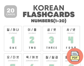 Korean Vegetable Flashcards Learn Korean Language Educational Printable ...