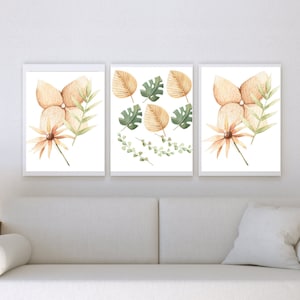 3 Piece Wall Art Set Boho 3 Piece Earth Tone Wall Art Bedroom Wall Decor Living Room Wall Art 3 Piece Wall Decor