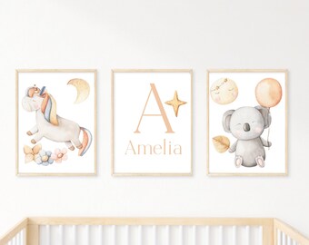 Personnalisé Nursery Wall Art pour Fille Boho Custom Wall Art Nursery Baby Room Wall Art Gift For New Mom