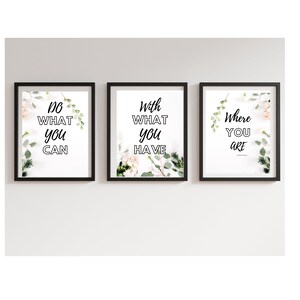 3 Piece Wall Art Set 3 Piece Earth Tone Wall Art Bedroom Wall Decor Living Room Wall Art 3 Piece Quote Wall Decor