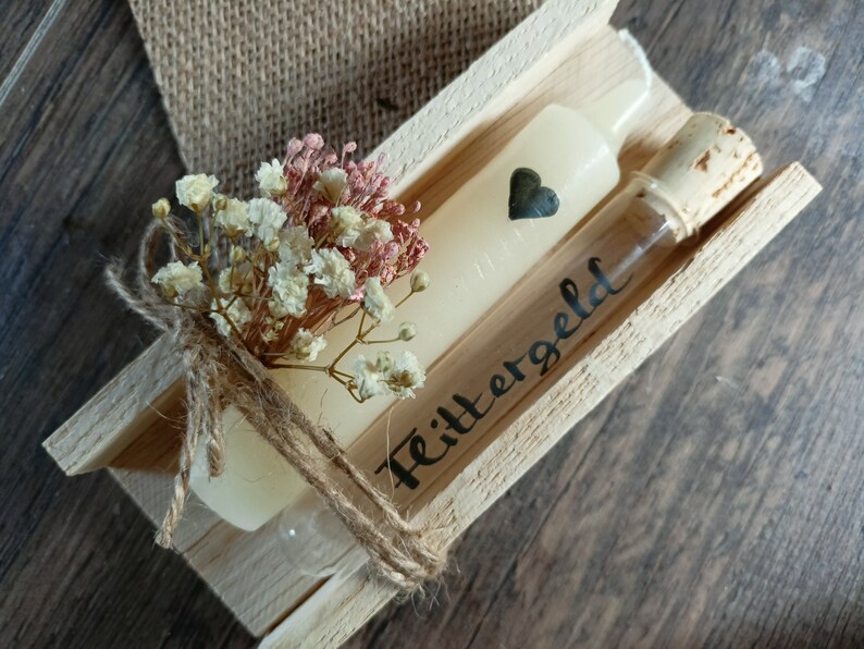 Geldgeschenk Hochzeit - Kreativ Mit Reagenzglas Und Holz