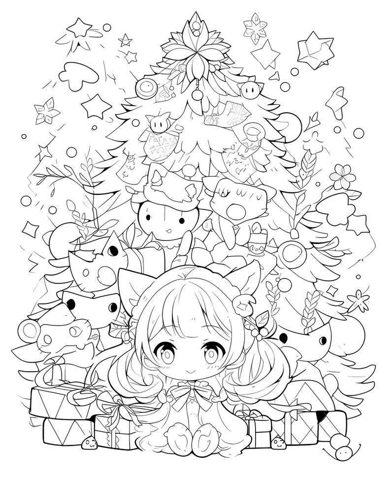 80 Christmas Themed Coloring Book Spread Joy and Creativity With