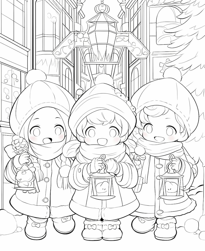 80 Christmas Themed Coloring Book Spread Joy and Creativity With