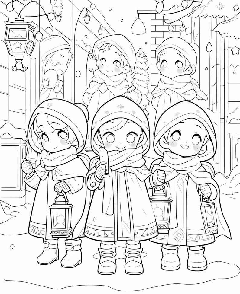 80 Christmas Themed Coloring Book Spread Joy and Creativity With