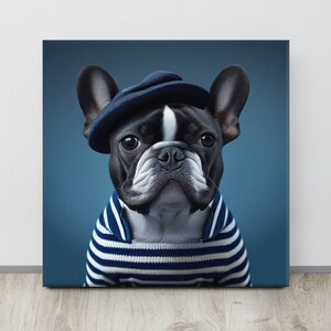 French Bulldog Paris Canvas