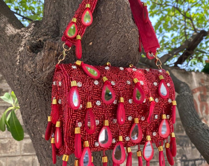 Mirror Beaded Bag