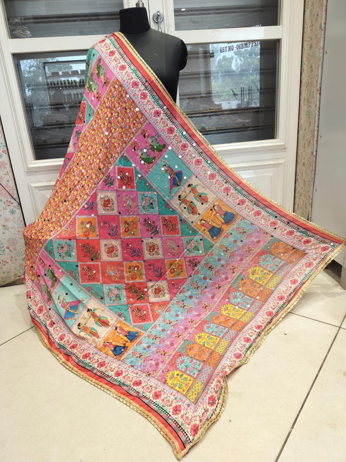 Chirping Charmers Silk Dupatta main image 0
