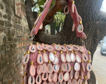 Handmade Mirror Multi Flap Bag | Boho Chic Embroidered Statement Purse