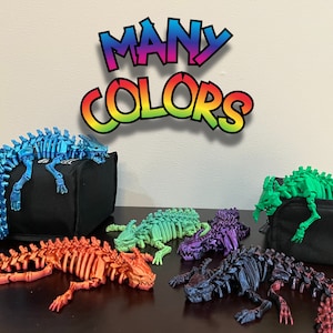 3D Printed Articulated Skeleton Dragon 10&#39;&#39; Fidget