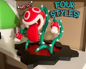 Figura del jefe de la Planta Piraña de Lava de Paper Mario