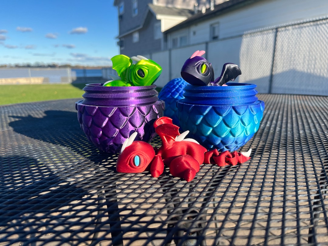Baby Dragon Egg Mystery Customizable Articulated 3D Print Etsy