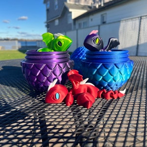Baby Dragon Egg Mystery Customizable Articulated 3D Print