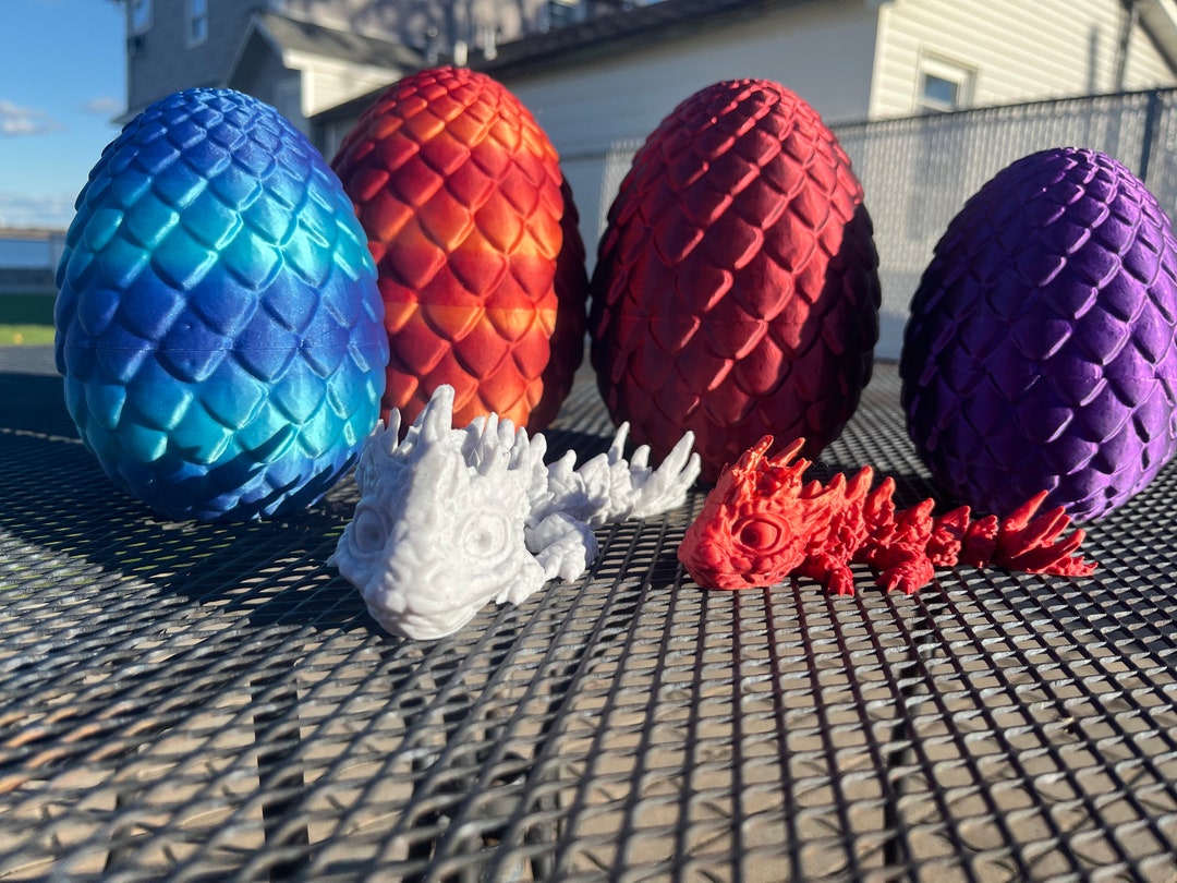 Rock Baby Dragon Egg Mystery Customizable Articulated 3D Print Etsy